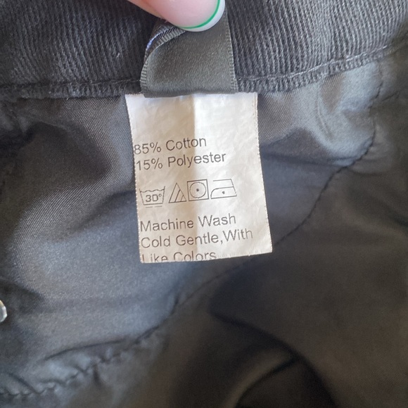 Size small black denim shorts with distressing - Picture 7 of 7